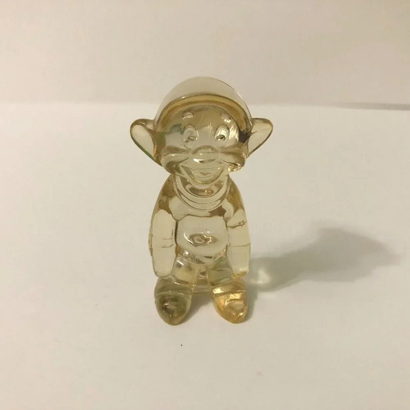 Vintage Walt Disney Dwarfs Lucite Figures Dopey Snow White Doc Lot of 2 - Picture 10 of 14